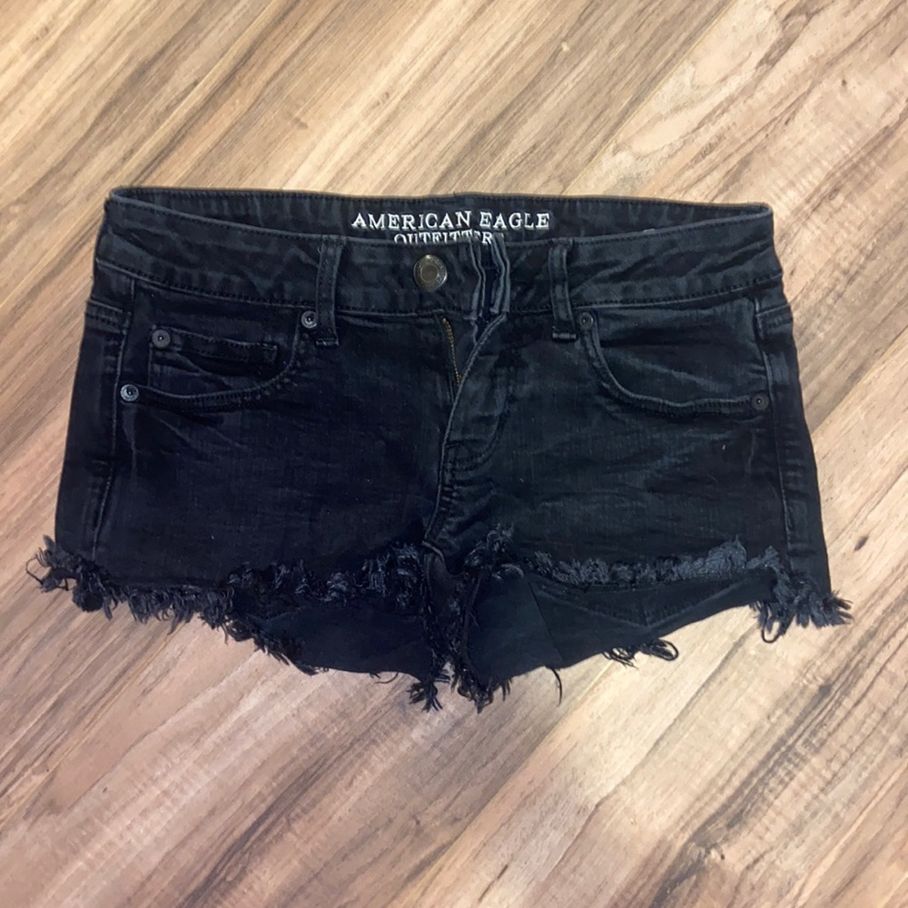 Black American Eagle Jean Shorts